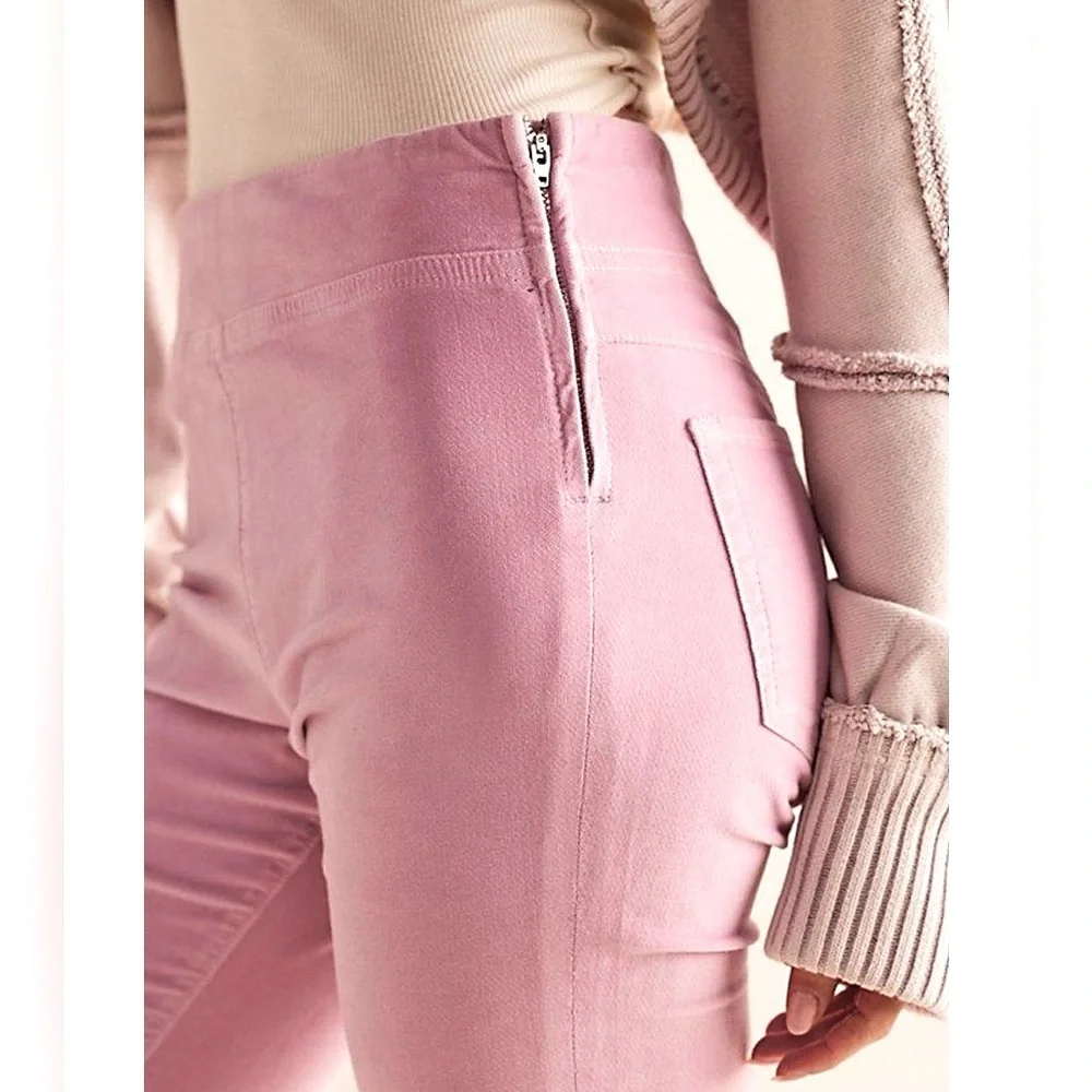 Free People | In My Feelings Velvet Crop Slim Flare Size L